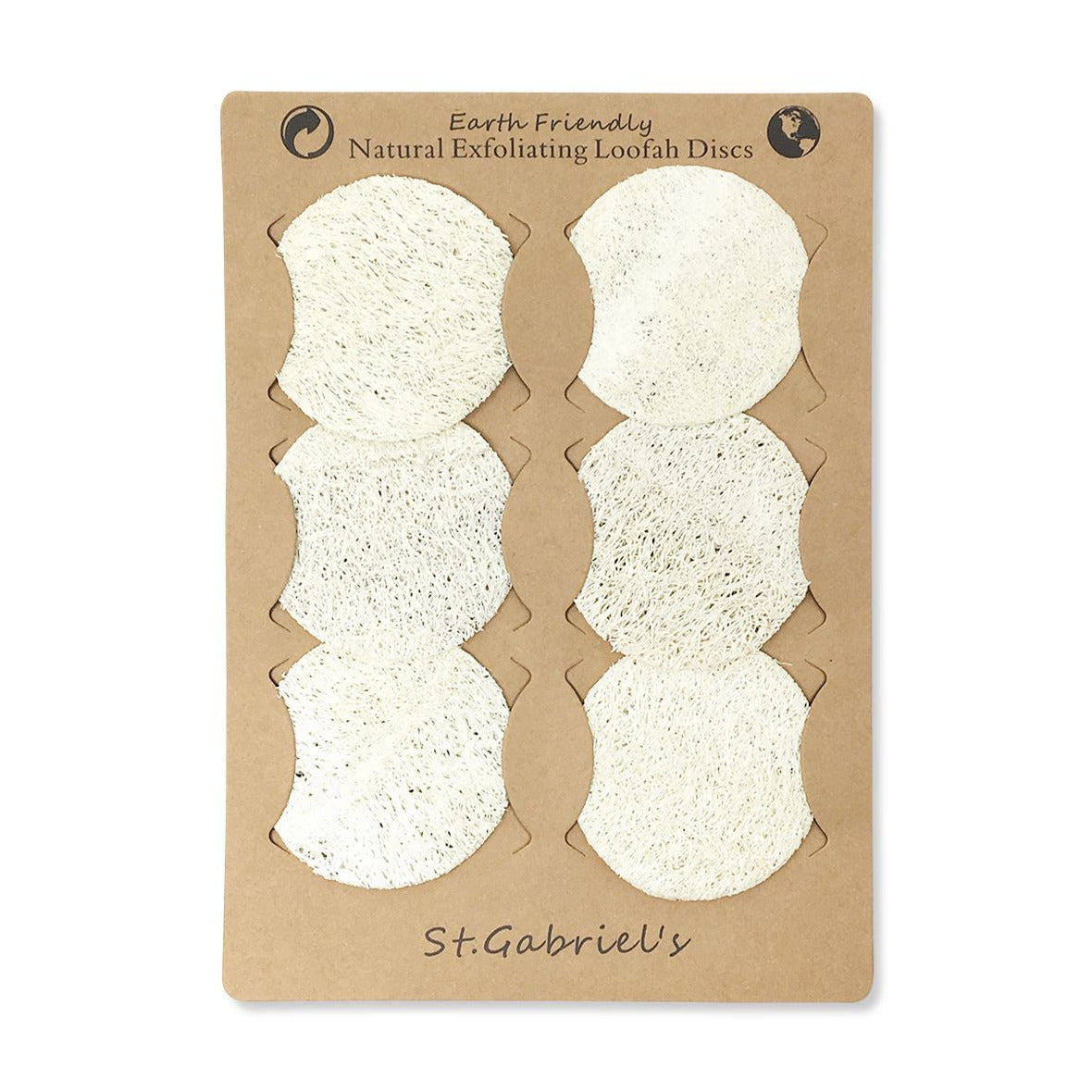 2" Loofah discs packaged (6pcs)