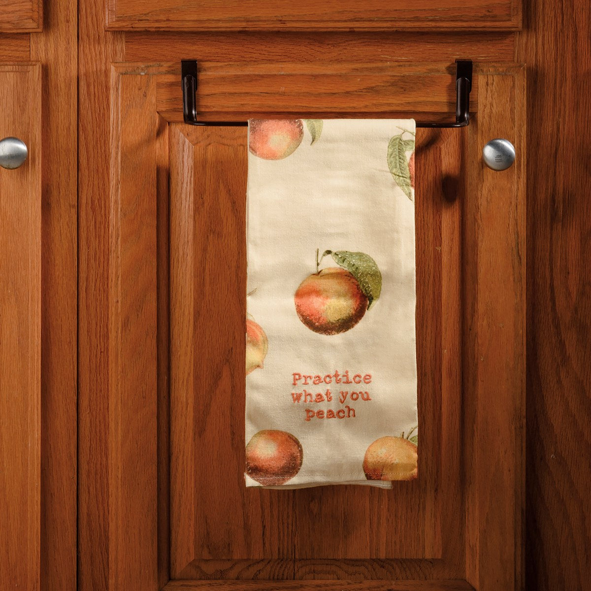 Practice What You Peach Kitchen Towel
