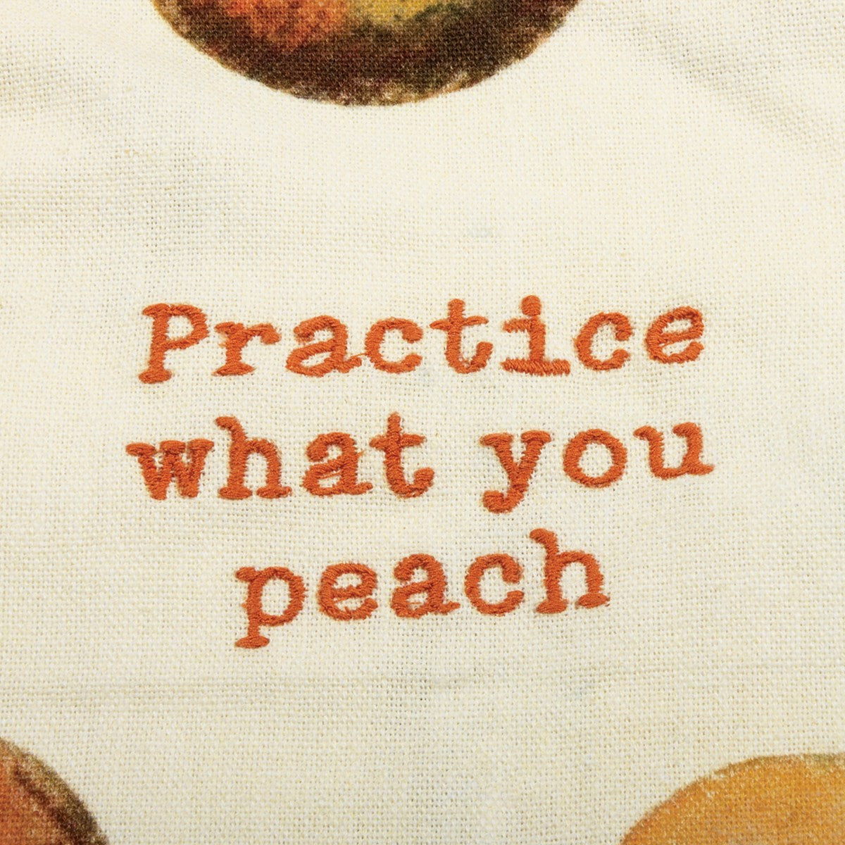 Practice What You Peach Kitchen Towel