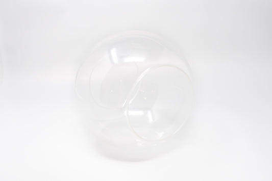 Large Hand-Blown Glass Terrarium with 2 Open Ends